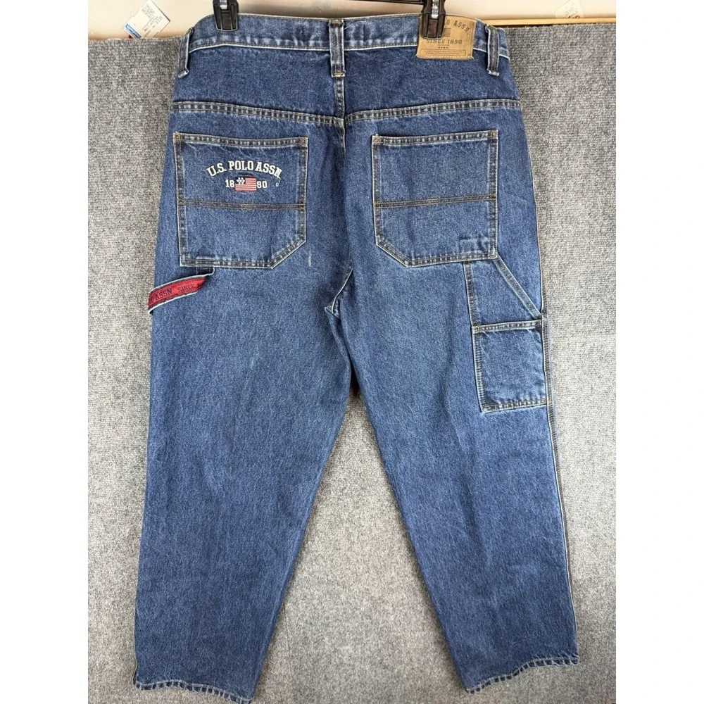 U.S. Polo Assn Vtg Y2K Carpenter Jeans Mens Size 36x32 Wide-leg Baggy skater